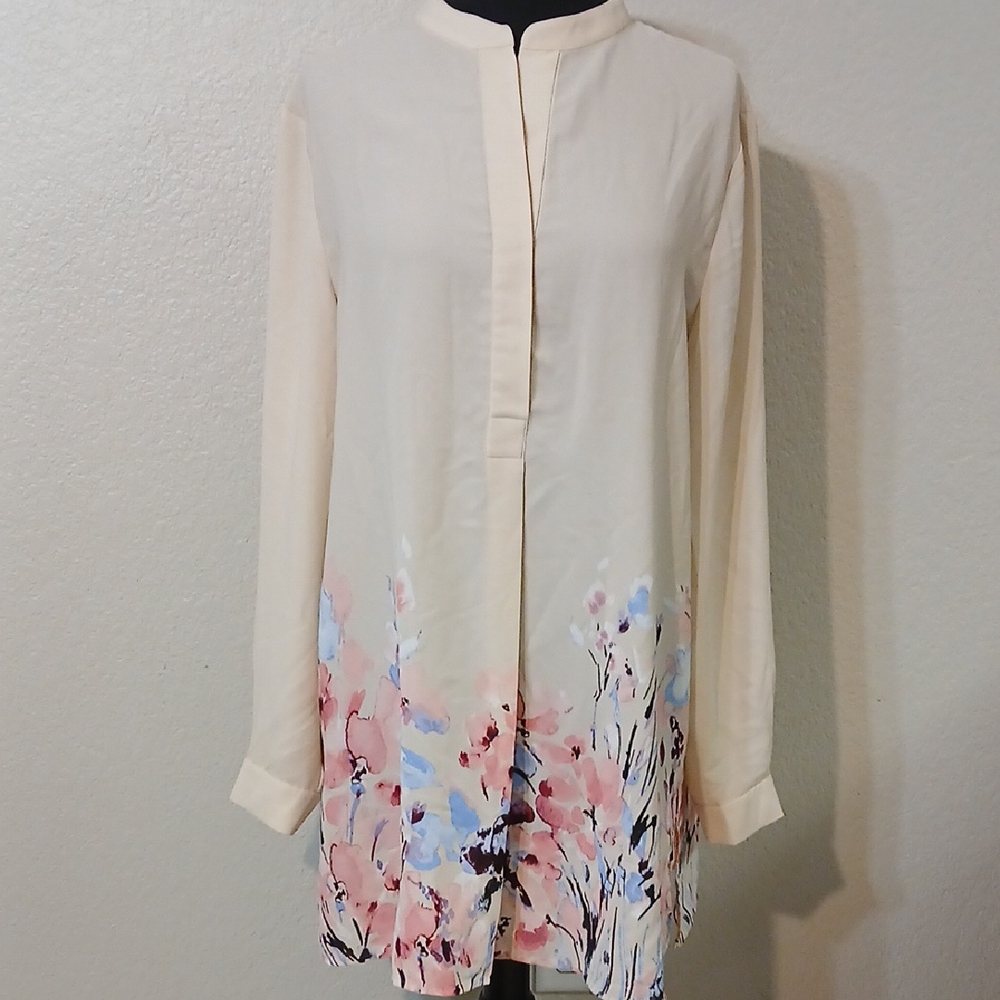 Anne Klein Cream Floral Tunic